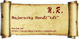 Majerszky Renátó névjegykártya